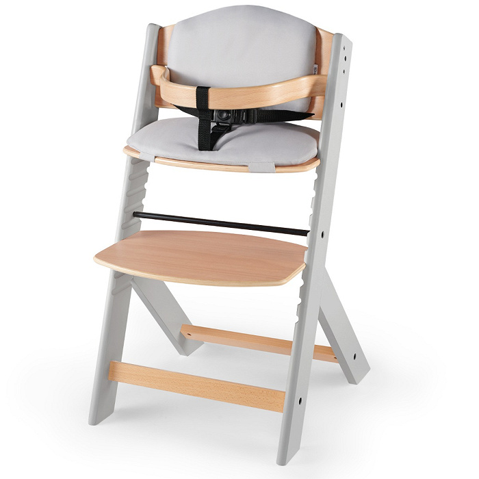 Chaise haute avec oreiller ENOCK Bois gris